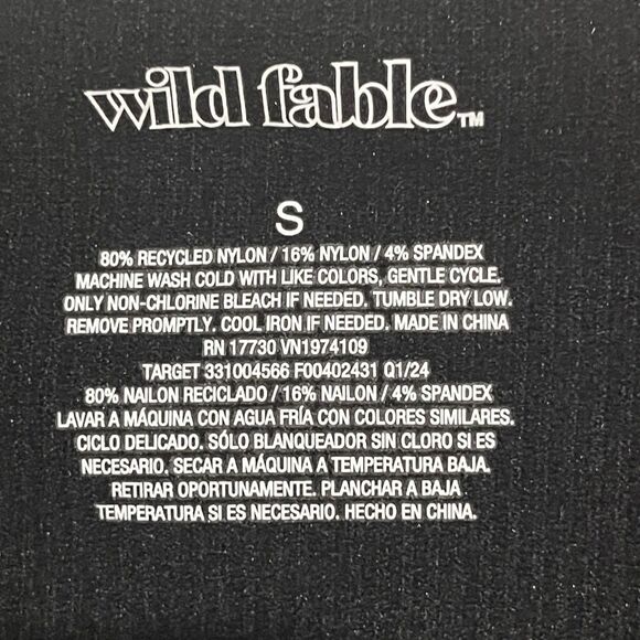 Wild Fable Black Cropped Ribbed Top - Picture 3 of 4